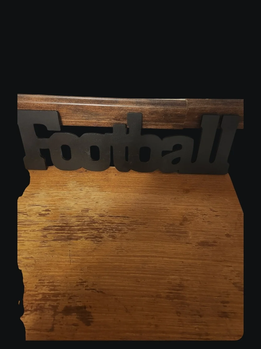 Hobby Lobby Black 'Football' Wooden Word Sign